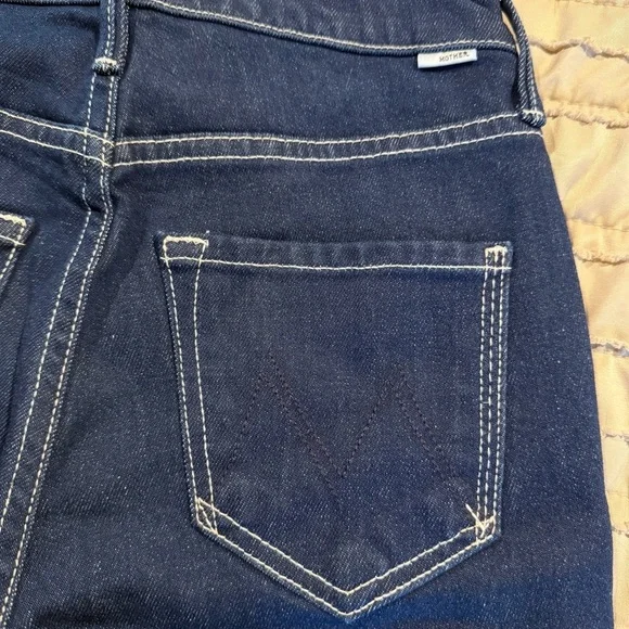 MOTHER The Double Dazzler Skinny Jeans in Ooh La La 24 NWT Dark Wash High Rise - Picture 4 of 14